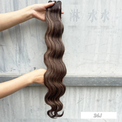Magicae 30Inch 200g/Pc Chocolate Ombre Brown Orange Blond P27/613 Bio Body Wave Grey High Temperature Synthetic Hair Extension