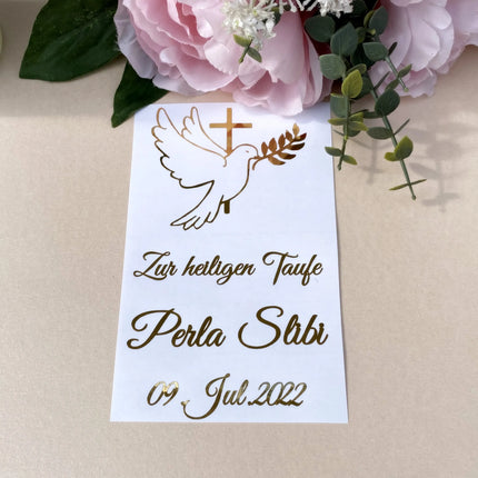 Zur Taufe alles Liebe German Custom Holy Baptism Decorations Gift Candle decorations Vinyl Decals Stickers ( Candle not included
