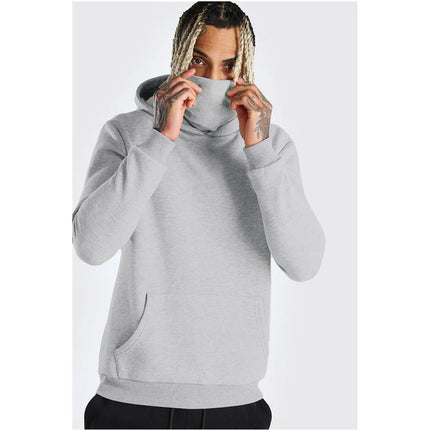 Ninja Mask Long Sleeved Hoodie Men Autumn Streetwear Large Open-forked Hip Hop Mens Sweatshirts Tops Gym Hooded Sudaderas Hombre