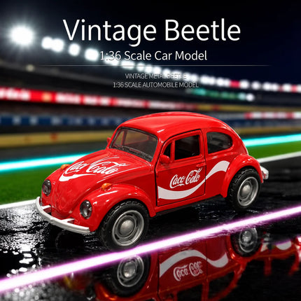 Retro Alloy Volkswagen Beetle Collectible Car Model Display Toy Metal Vehicle for Children Vintage Bug Collectibles
