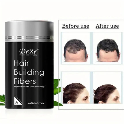 DEXE Fiber Powder 22g: Hair Building Fibers for Fuller Hair, Ideal for Men and Women
