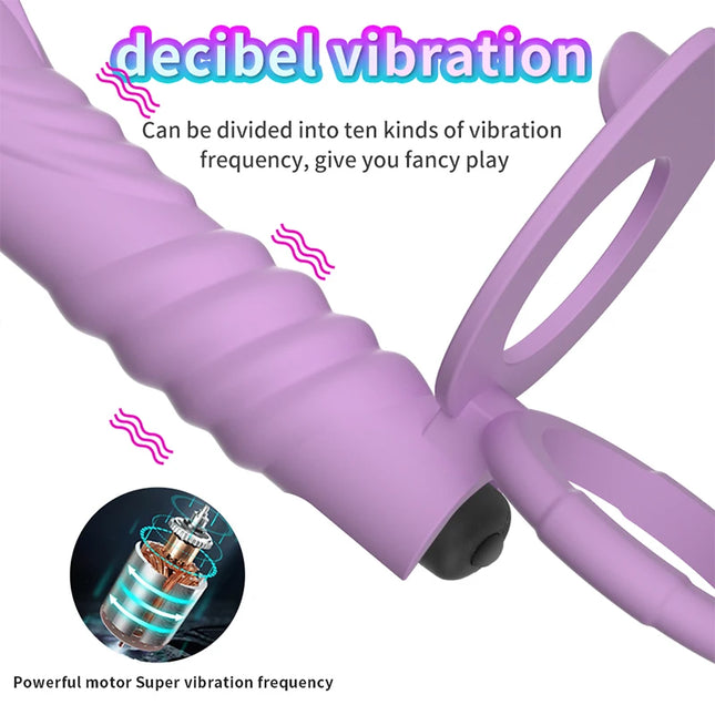Penis Cover Ring Vibrators Anal Beads Dildo Butt Plug Male Prostate Massager Female Vagina Anus Stimulator Adults Sex Toys Shop