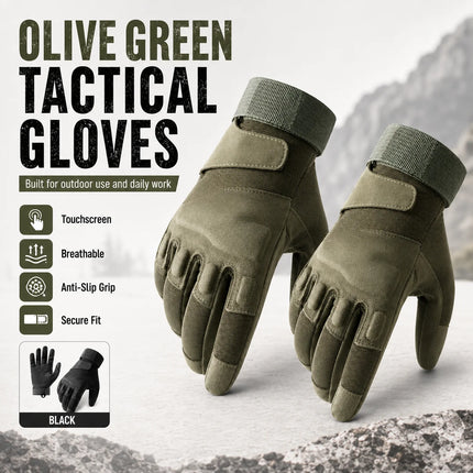 Tactical Gloves Touchscreen Anti-Slip Breathable Military Outdoor Work Motorcycle Hiking Riding Full Finger Protective Gloves