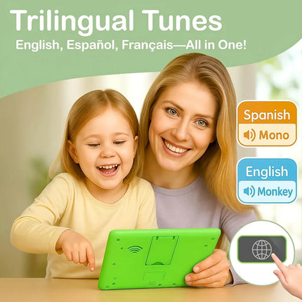 2026 New Learning Tablet for Toddlers, Trilingual Learning Toys with Music & Sound, Speech Therapy Toys for 12 Months Boy Girl, Musical Baby Birthday Toys for 1 Year Old Girls, Toddler Educational Toys Birthday Christmas Gift