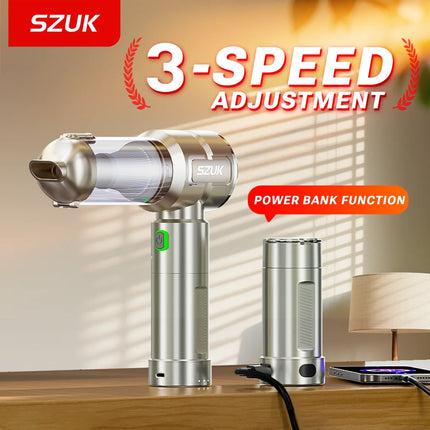 SZUK Mini Car Vacuum Cleaner C019MAX Multi Powerful Handheld Cleaning Machine with LED Light Portable Wireless Vacuum Cleaner