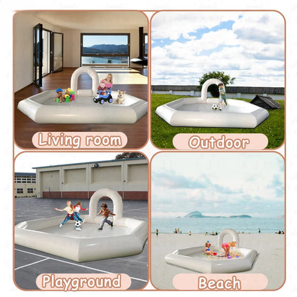 16.5FT/5m Large Inflatable Go Kart Race Track Bumper Car Track Inflatable Racing Track for Bumper Car Race Track Kids Outdoor