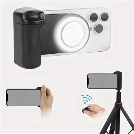 2025 MagSafe Smartphone Camera Shutter Grip Bluetooth Selfie Handle Camera Photo Stabilizer with Fill Light for Iphone Android
