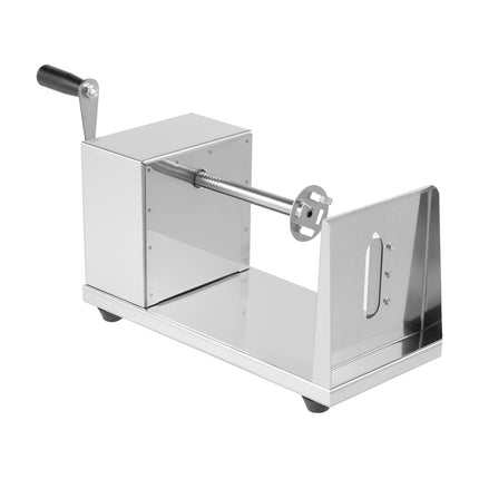 Stainless Steel Manual Potato Cutter for Home Restaurant Snack Bar, Tabletop Spiral Potato Slicer with 4 Blades & Non-slip Feet for Making Tornado Potatoes