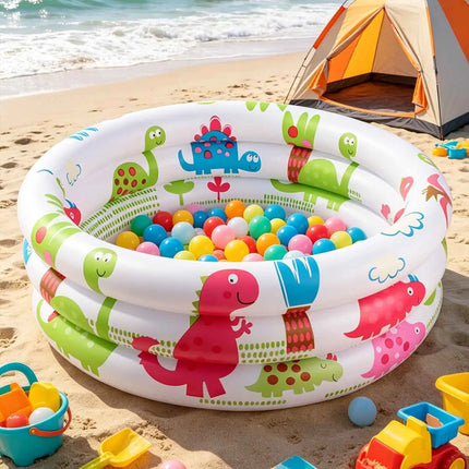 1PC Round Inflatable Ball Pit Pool Dinosaur Pattern PVC Water Pool Portable Outdoor Garden Swimming Pool