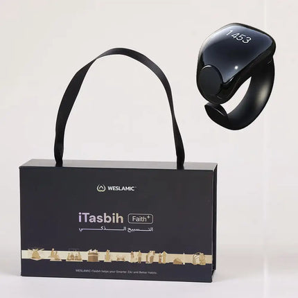 Weslamic new arrivals electronics itasbih ring black tasbeeh counter zikr smart ring electronics product hajj and umrah prayer