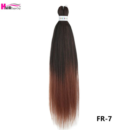 Easy Braids 26Inch Synthetic Jumbo Braids Hair Extensions Ombre Colorful Braiding Hair Pre Stretched Hair Expo City