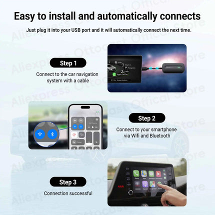 Ottocast Play2Video Ultra/Express Wireless CarPlay Android Auto Adapter Android AI Box for Netflix Youtube Spotify Accessories