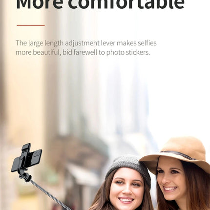 Bluetooth Selfie Stick Tripod Desktop Stand, Phone Holder, Wireless Remote Shutter, for iPhone Android, Option with Fill Light