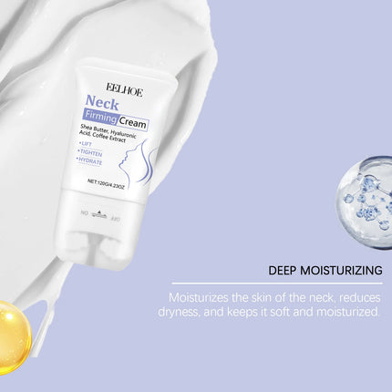 EELHOE Roll-On Firming Neck Massage Cream Daily Hydrating Nourishing Skin Care Lotion, Mild Gentle Moisturizing Care for Neck Area, Effectively Lift & Tighten Sagging Neck Skin, Fade Wrinkles & Fine Lines, Smooth Neck Texture