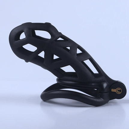 2025 new men's chastity lock black smooth SM erotic men's toy, Valentine's Day gift (purchased separately with chastity lock str