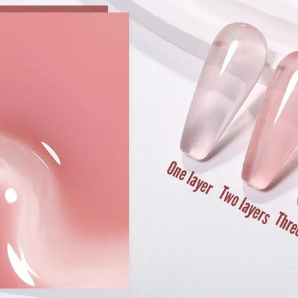 YOKEFELLOW 10ml Jelly Nude Gel Nail Polish High Quality Translucent Pink Nail Gel Varnish Soak Off UV Gel Polish Long Lasting