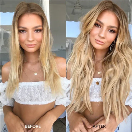 Real Human Hair Clip in Hair Extension Apply With Invisible Wire Natural Hair 5Clips 12-26Inch Fish Line Hair Extensions
