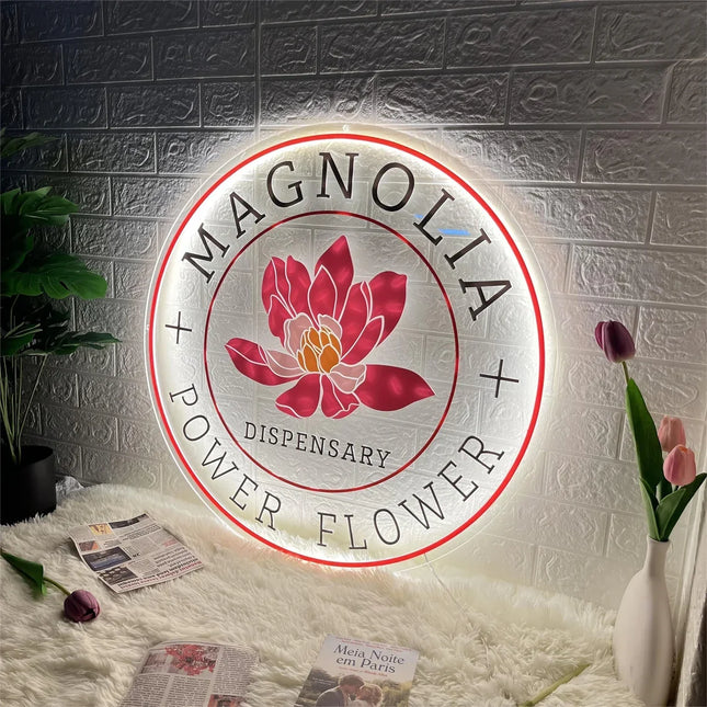 Custom LED Acrylic Signs Can UV Print Business Logo Beauty Nails Salon Hair Studio Signage Company Office Name Led Neon Signs