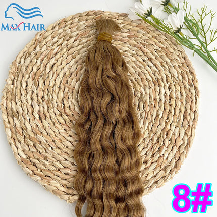 Wholesale Red Deep Wave Hair Bulk for Boho Braids 100% Human Hair Extensions No Weft Blonde Red Curly 613 Vietnamese Hair 30inch