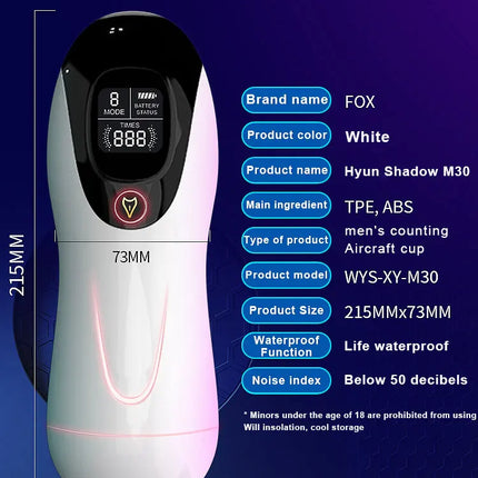 Male automatic interactive pronunciation airplane cup pussy vagina oral sucking masturbator vibrator adults sex toys for men 18+