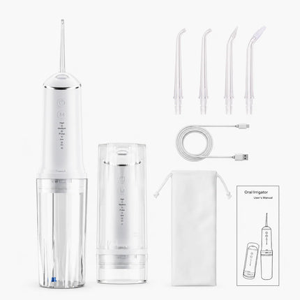 Portable Water Flosser Cordless Oral Irrigator 300ml IPX7 Waterproof USB-C Rechargeable Cleaner For Teeth Braces Travel Family