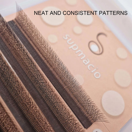 SUPMACIO W Shape 3D 4D 5D Premade Volume Fans Automatic Flowering Nature Soft Light Clover Lashes Bloom Eyelashes Extension