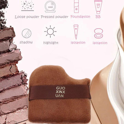 6 Pcs Chocolate Powder Puff Air Cushion Foundation Sponge  Mini Thumb Concealer Powder Puff Wet Dry Dual-use Makeup Beauty Tool