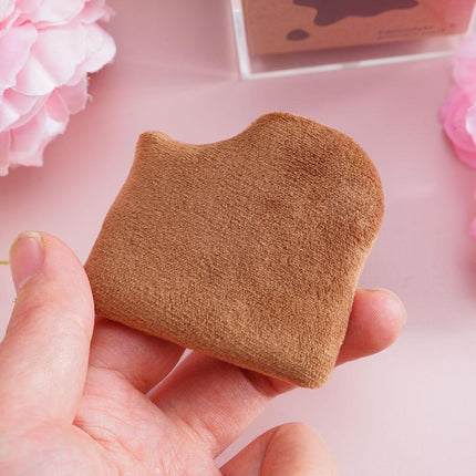 6 Pcs Chocolate Powder Puff Air Cushion Foundation Sponge  Mini Thumb Concealer Powder Puff Wet Dry Dual-use Makeup Beauty Tool