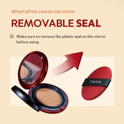 TIRTIR Cushion Foundation Lightweight Lasting Sunscreen Air Cushion Moisturizing Nourishing Long Lasting Makeup Red Air Cushion