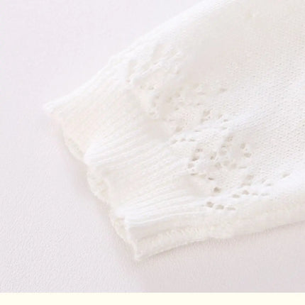 New Girls Thin Long Sleeves Cardigan Jacket Ruffle baby Girl Knit Cardigan Sun Protection Clothing Summer Air-conditioning Shirt