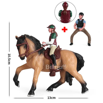 HOT Equestrian Knight Rider Animal Horse Models Action & Toys Figures Solid Appaloosa Harvard Hannover Clydesdale Christmas Gif