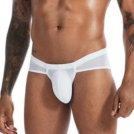 CLEVER-MENMODE Sexy Men Underwear Sexy Ultra Thin Ice Silk Men's Briefs Penis Large Pouch Slips hombre Erotic Panties Underpants