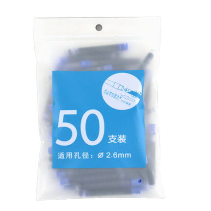 50Pcs Fountain Pen Ink Cartridges 2.6mm High quality Refill Short Cartridges Office Supplies for Calligraphy Pen Fine Writing
