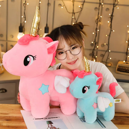40CM Kawaii Standing Unicorn Plush Toys Stuffed Soft Lovely Animal Unicorn Horse Dolls Pillow Birthday Gift For Children Kids