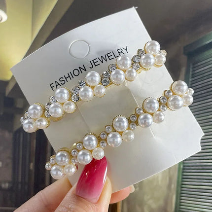Crystal Pearl Hair Clips / Pinces Perles Cristal