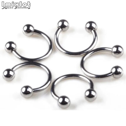 45/90Pcs Mixed Styles Stainless Steel Eyebrow Navel Belly Lip Tongue Nose Piercing Bar Ring Labret Barbell Tunnel Body Jewelry