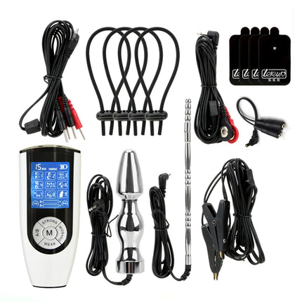 Electric Shock Anal Vagina Plug Urethral Catheter Penis Plug Ring Nipple Clamp Massage Pad Medical Electric Stimulation Sex Toy