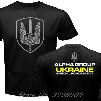 New Fashion Summer New Spetsnaz Ukraine Special Forces Alpha Group Military T-Shirt Print T Shirt Men