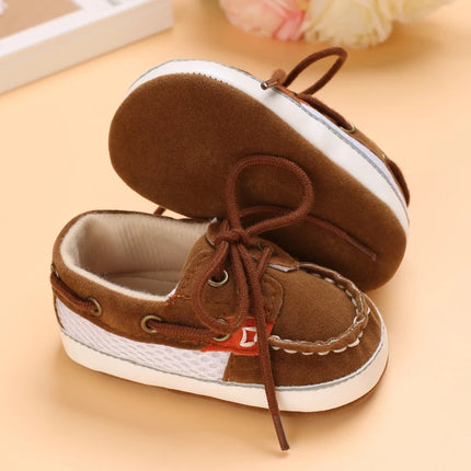 Tie one's shoes Baptism Newborn Baby Prewalker Girls Boys Casual Shoes Leather Non-Slip Soft-Sole Infant Toddler First Walkers
