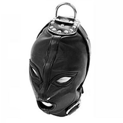 Leather Padded Hood Mask Blindfold Head Restraint Harness Mask, BDSM Bondage Gimp,Sexy Costume