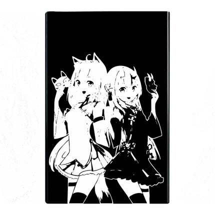 Animation Anime Derivatives Black Red Thin Slim Cigarette Case For Women Metal Aluminum Alloy Sliding Cigarette Box Man Custom