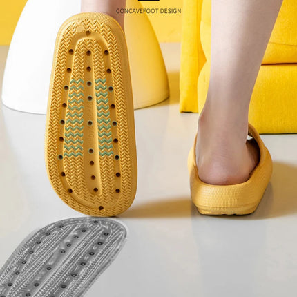 Women Thick Platform Cloud Slippers Indoor Home Eva Soft Sole Pillow Slides Sandals Woman 2025 Summer Non Slip Beach Flip Flops