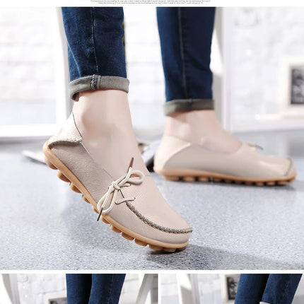 Women Flats Hot Sell Colourful Leather Women Loafers Ballet Pointed Toe Flats Ladies Shoes Loafers Plus Size 44 Zapatos De Mujer