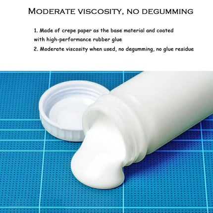 1PC 20M Low Viscosity Masking Tape White 6mm-50mm Single Side Tape Adhesive Crepe Paper for Oil Painting Sketch Drawing Supplies