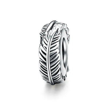 BAMOER Silver Charm Collection 925 Sterling Silver Dazzling CZ Beads fit Bracelets & Bangles Jewelry