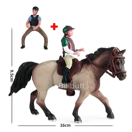 HOT Equestrian Knight Rider Animal Horse Models Action & Toys Figures Solid Appaloosa Harvard Hannover Clydesdale Christmas Gif