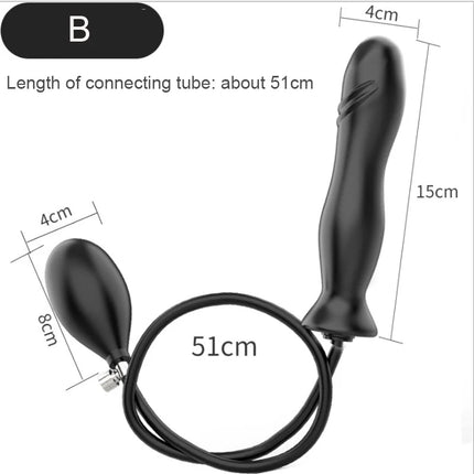 Inflatable Silicone Penis/Ball Gag Oral Dildo Open Mouth Plug Expandable Pump Big Anal Butt Plug Vibrator BDSM Flirt Sex Tools
