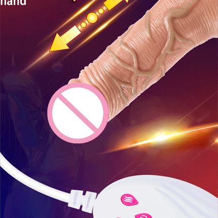 Telescopic Vibrating Thrusting Realistic Dildo Female Masturbation With Suction Cup Heating Penis Remote Control Dick For Women