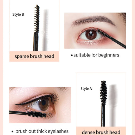 QIBEST Black Mascara Eyelashes Mascara 4D Silky Eyelashes Lengthening Eyelashes Makeup Waterproof Mascara Volume Eye Cosmetics