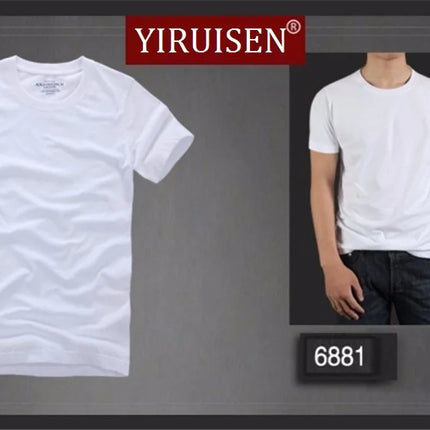 Men Tshirt 100% Cotton Solid Color O-Neck Short Sleeve T shirt Male High Quality Tops Soft Clothing